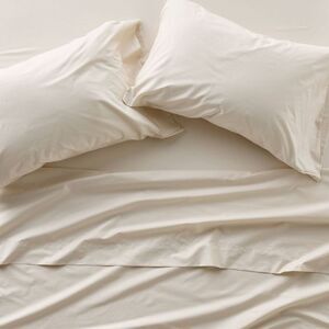 Casaluna - California King 400 Thread Count Percale Sheet Set Natural